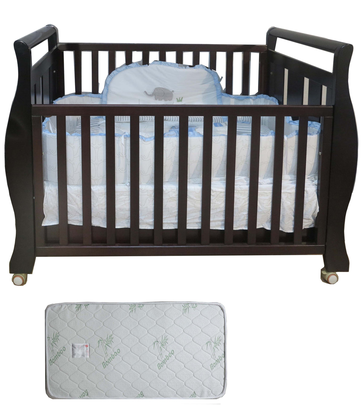Babyworth Sleigh Cot  with Mattress - Babyworth