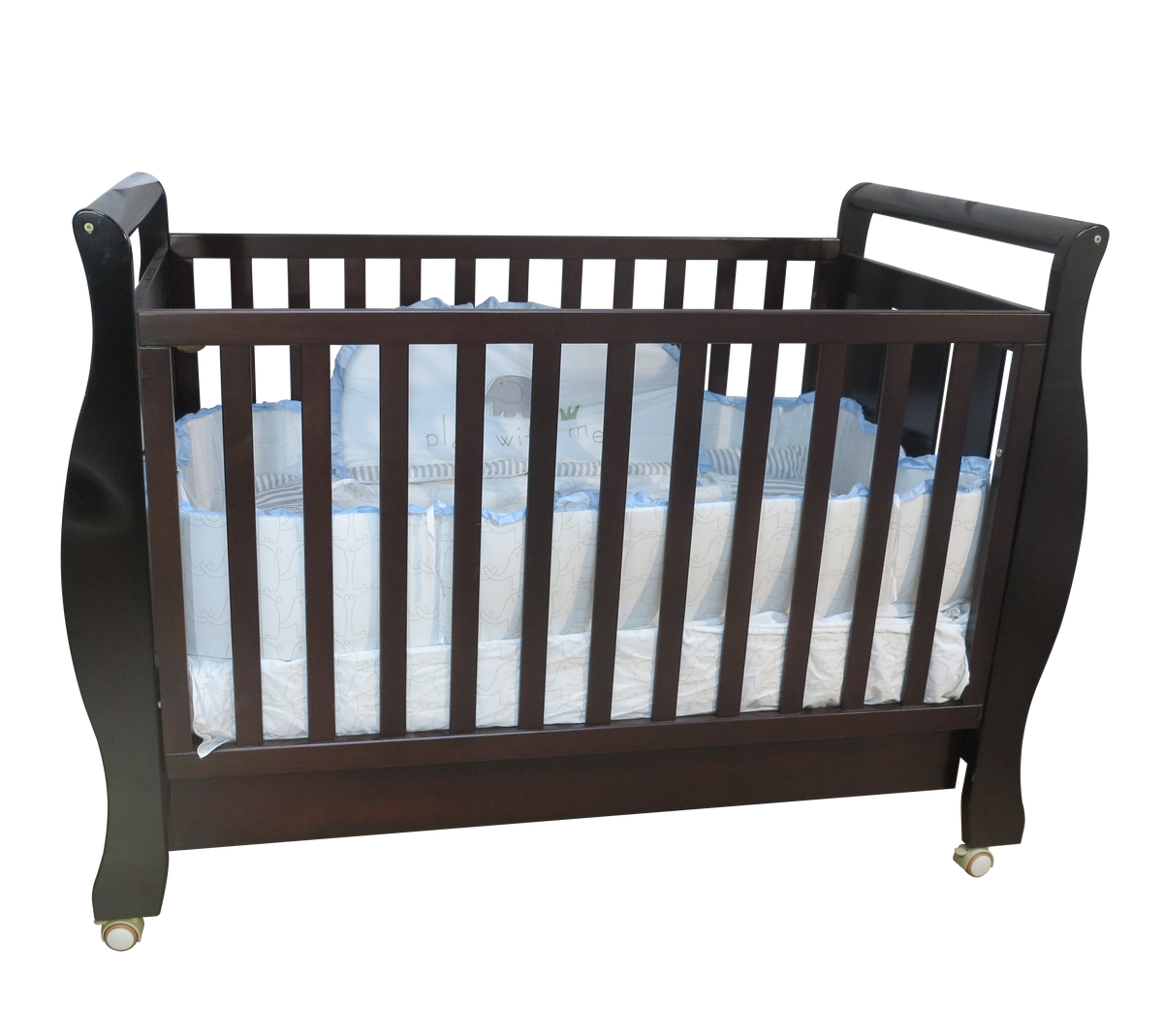 Babyworth Sleigh Cot with Mattress, Chest and Change Table with Pad Package - Babyworth