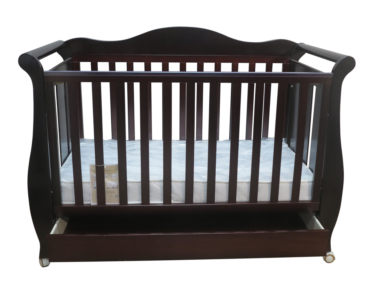Babyworth Imperial Sleigh Cot With Drawer+Maxi Cosi Vita Car Seat+Luxi Pram Package - Babyworth