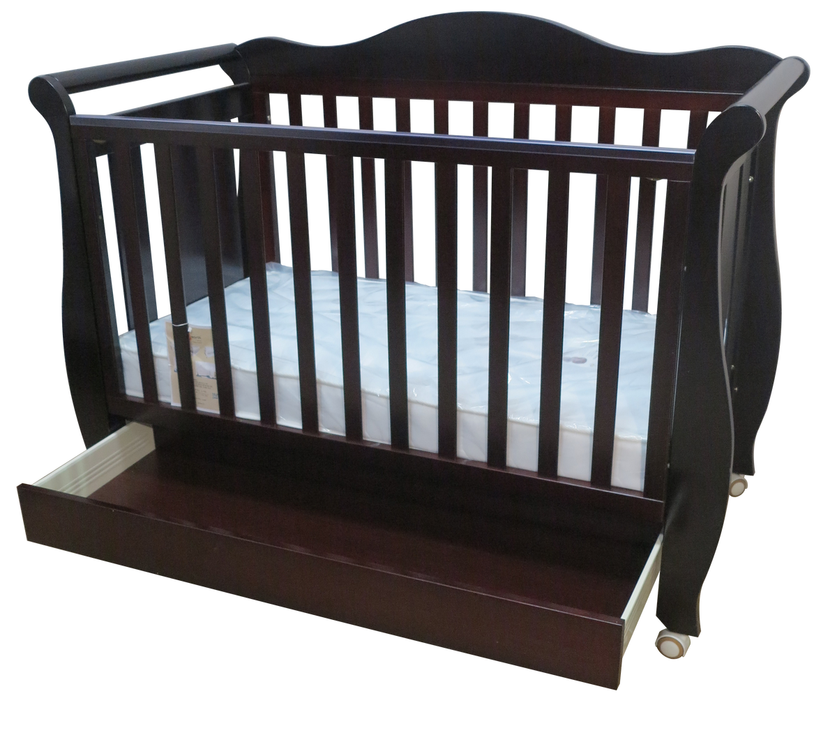 Babyworth Imperial Sleigh Cot With Drawer+Maxi Cosi Vita Car Seat+Luxi Pram Package - Babyworth