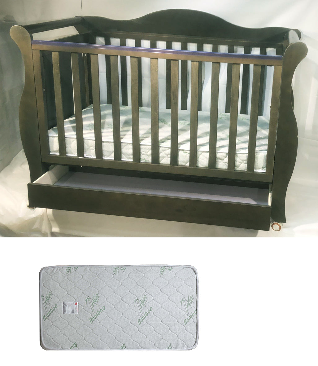 Babyworth  Imperial Sleigh Cot With Drawer And Mattress - Babyworth