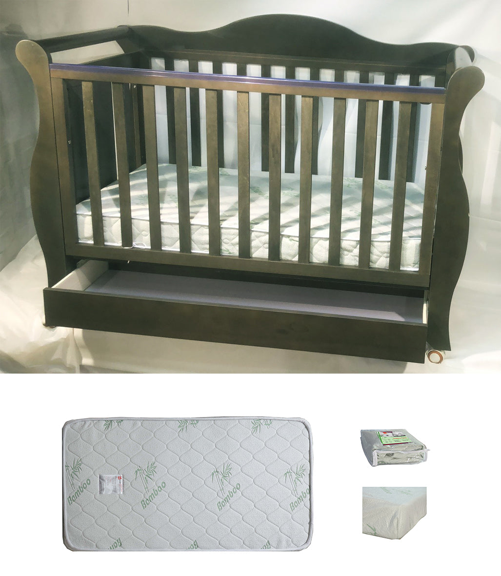 Babyworth  Imperial Sleigh Cot With Drawer And Mattress - Babyworth