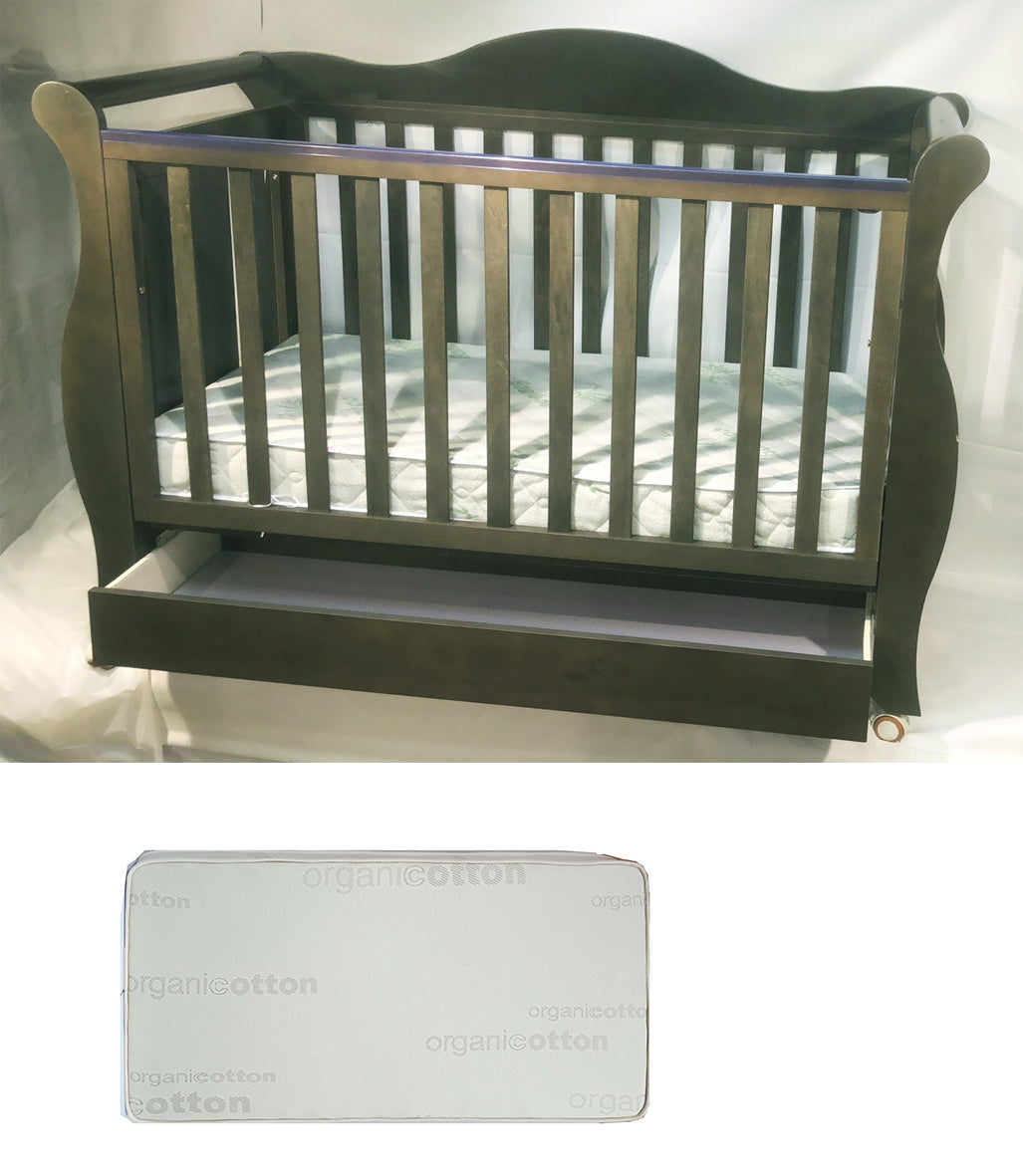 Babyworth  Imperial Sleigh Cot With Drawer And Mattress - Babyworth