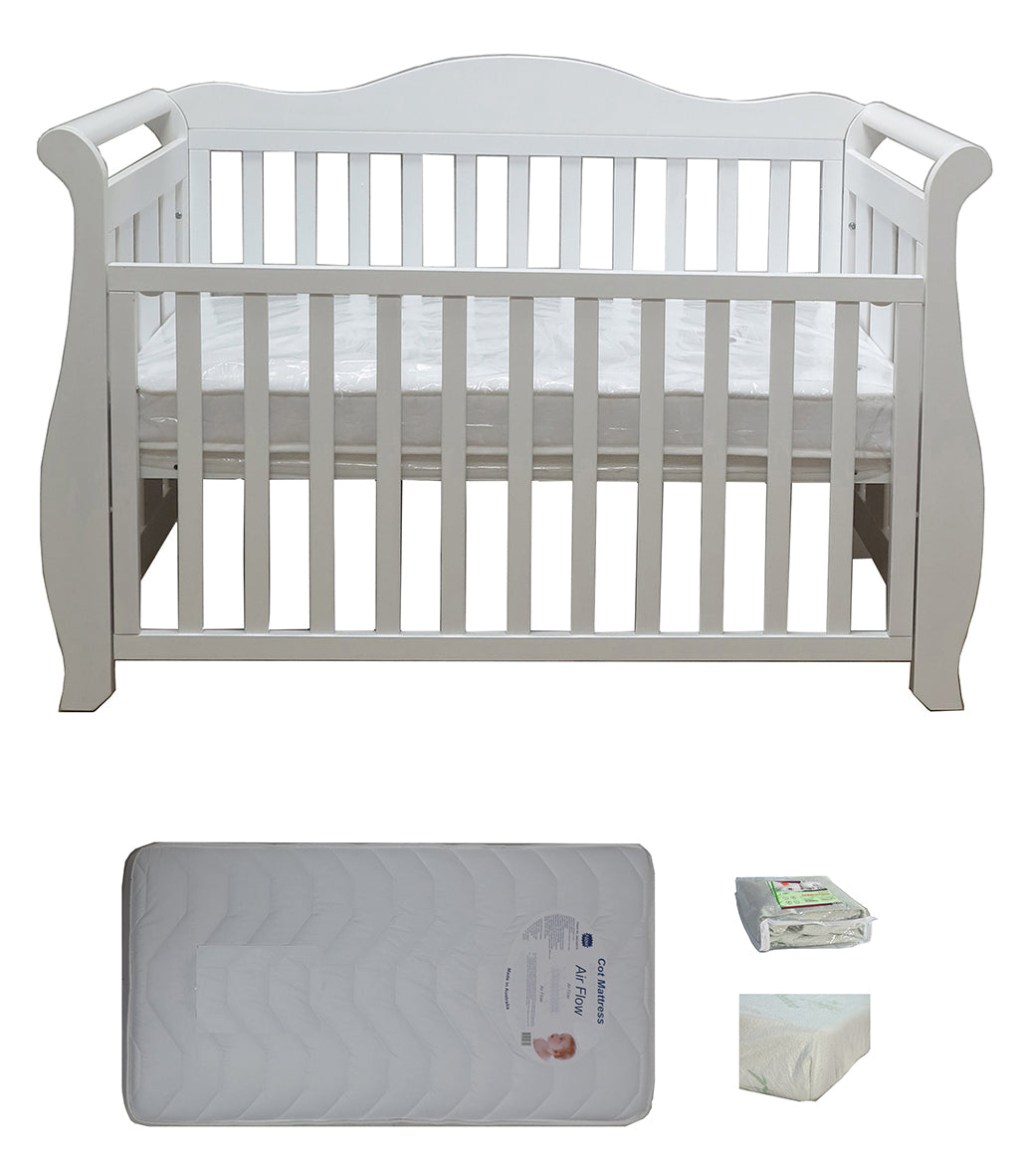 Babyworth  Imperial Sleigh Cot With Mattress - Babyworth