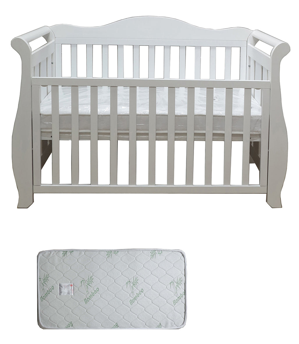 Babyworth  Imperial Sleigh Cot With Mattress - Babyworth