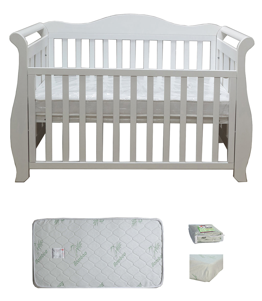 Babyworth  Imperial Sleigh Cot With Mattress - Babyworth
