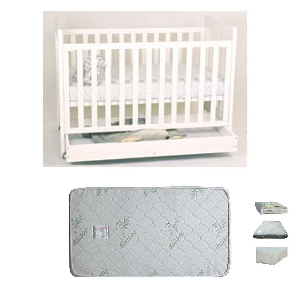 Babyworth Pioneer Cot  With Drawer Option With Mattress - Babyworth