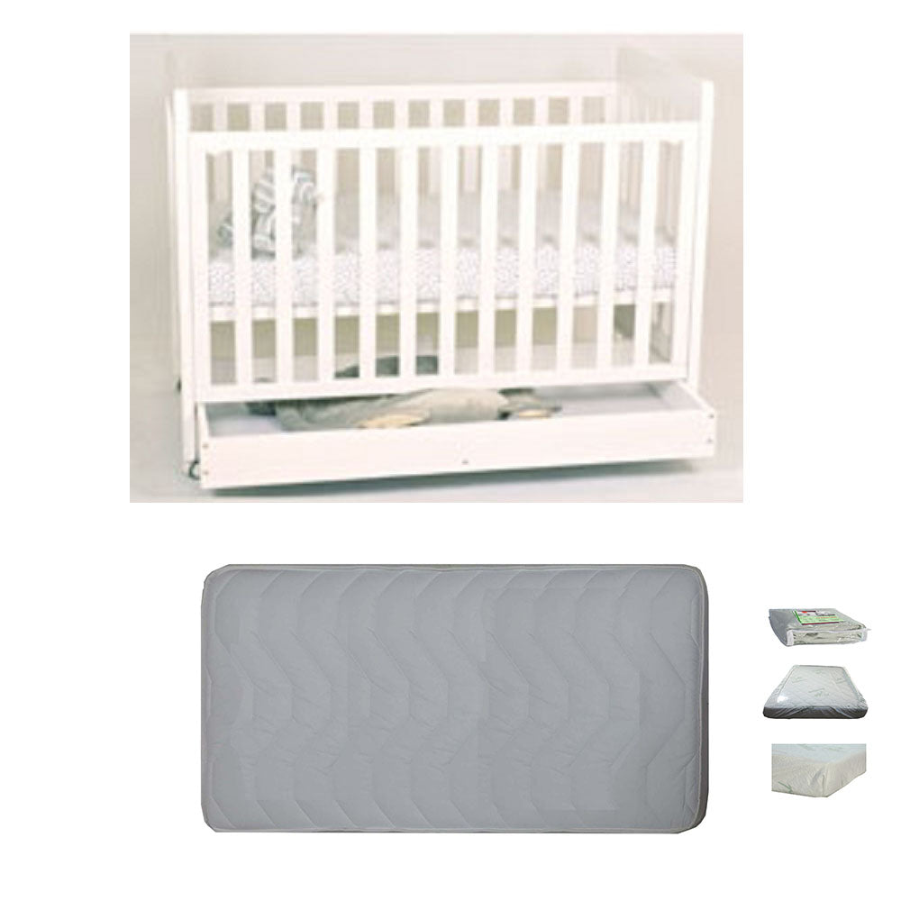 Babyworth Pioneer Cot  With Drawer Option With Mattress - Babyworth