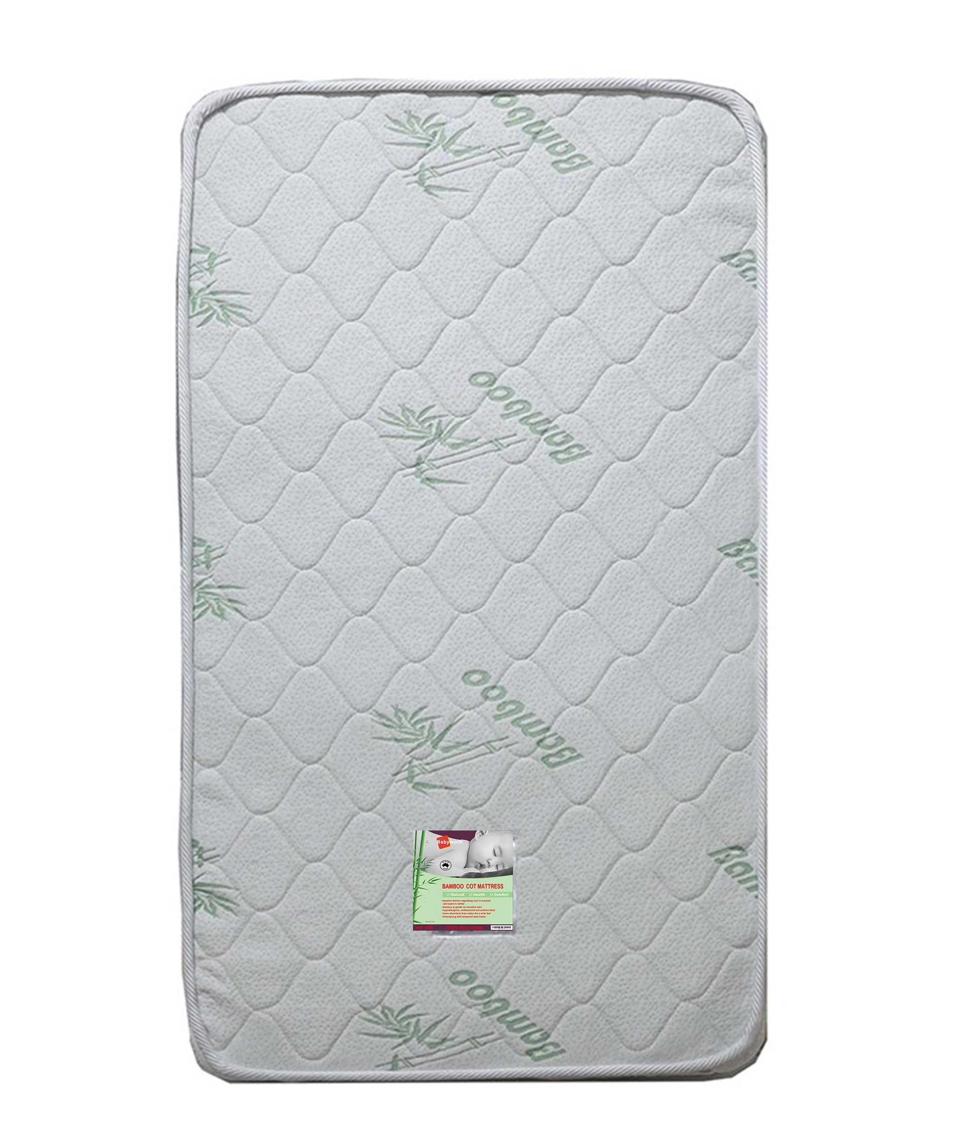 Babyworth Bamboo Cot Mattress With Innerspring & Bamboo Fabric Cover - Babyworth