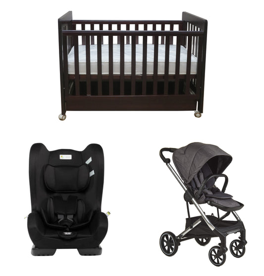 The Babyworth 1000 Package: Classic Cot (With Drawer), Mattress, Car Seat and Pram - Babyworth