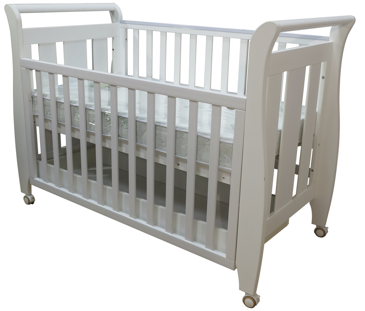 Babyworth Urban Sleigh Cot With Drawer+Chest +Change Table+Optioned With Mattress - Babyworth