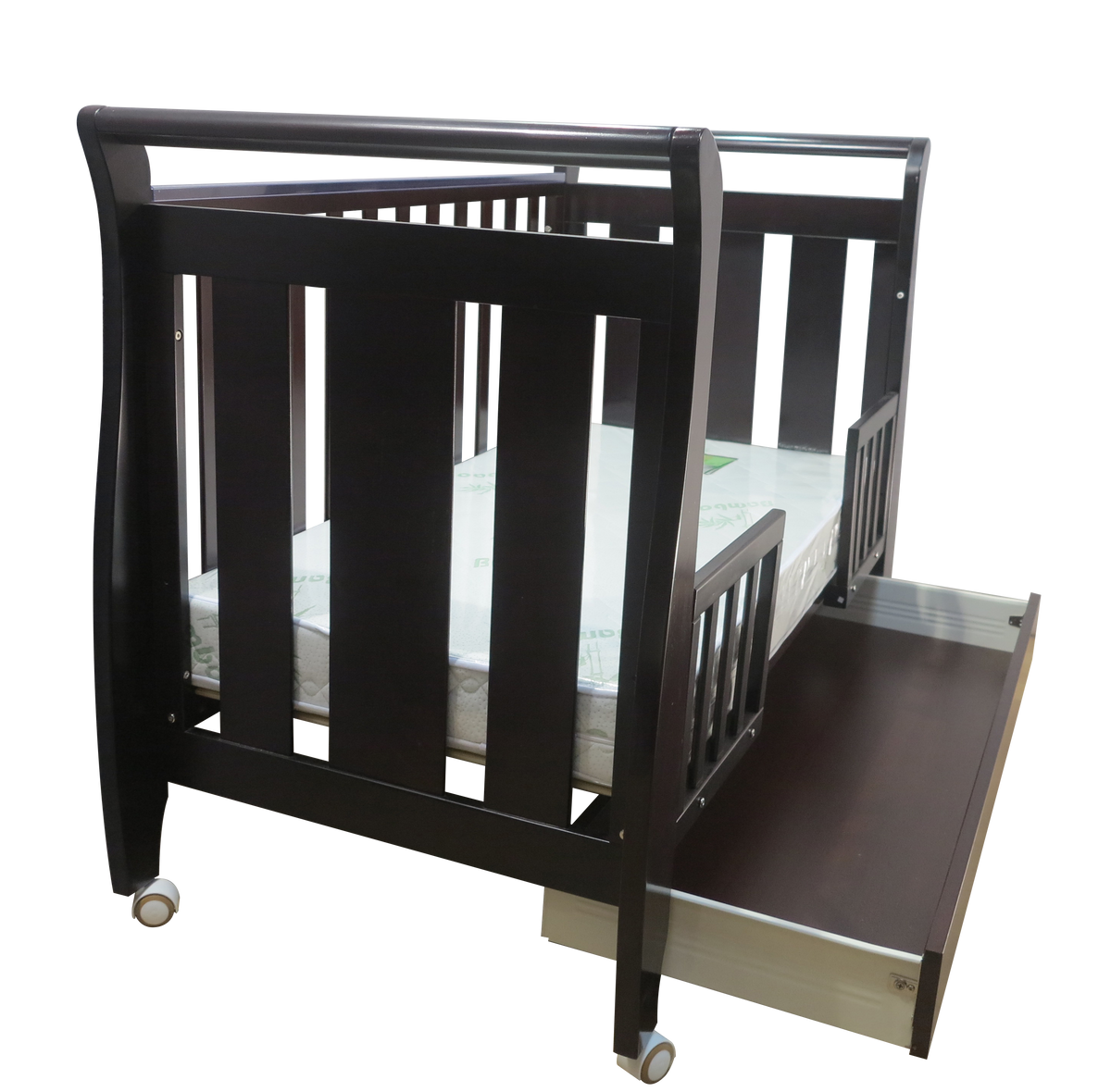 Babyworth Urban Sleigh Cot With Drawer+Chest +Change Table+Optioned With Mattress - Babyworth