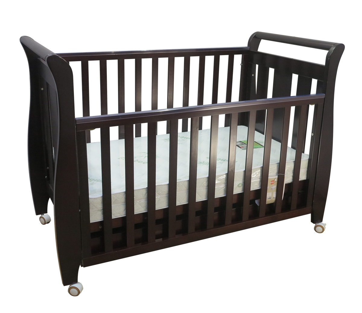 Babyworth Urban Sleigh Cot With Drawer+Chest +Change Table+Optioned With Mattress - Babyworth