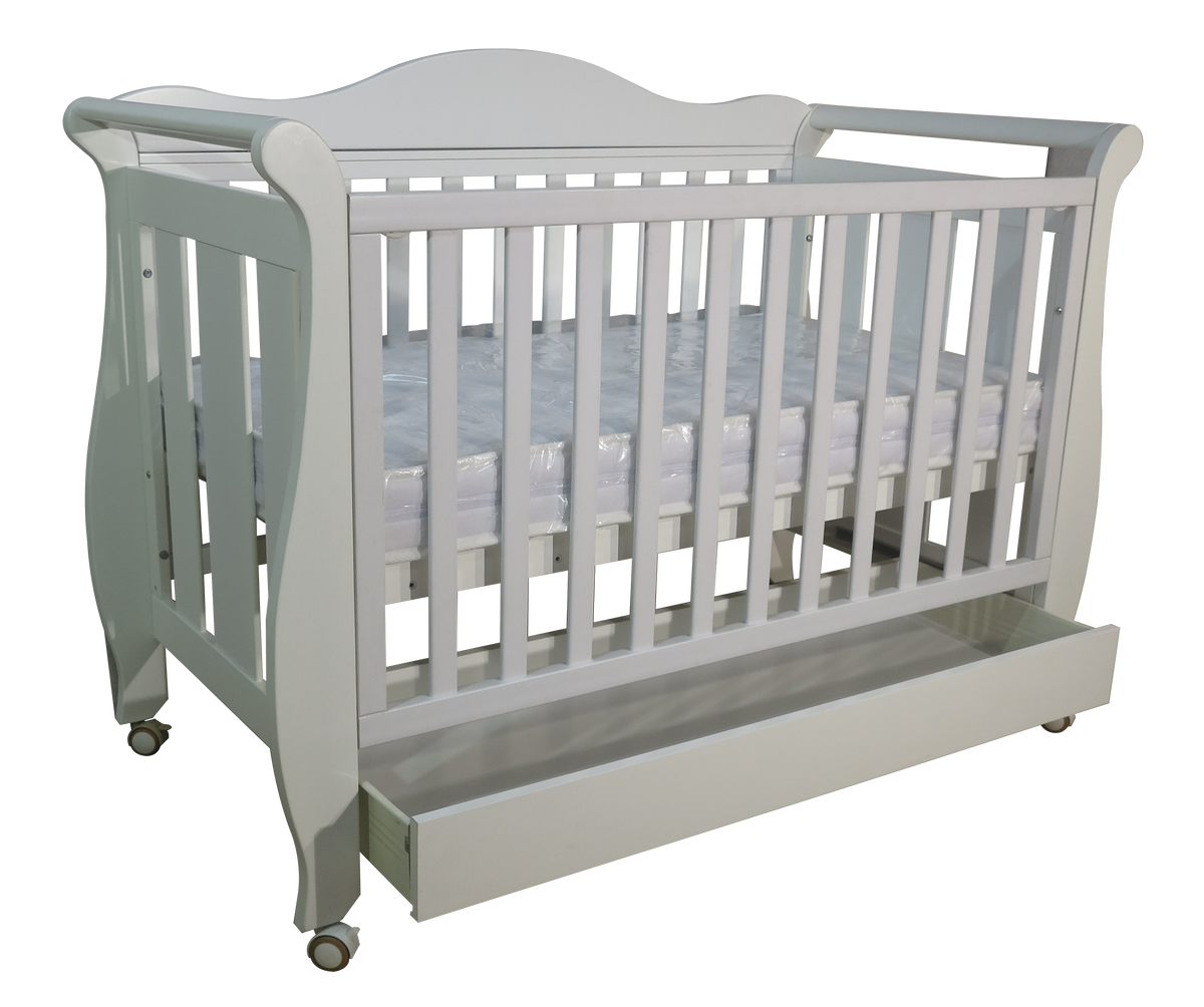 Babyworth Imperial Sleigh Cot With Drawer+Maxi Cosi Vita Car Seat+Luxi Pram Package - Babyworth