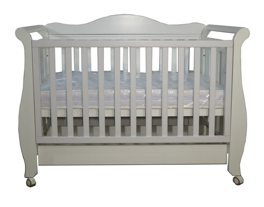 Babyworth  B5R+DR Royal Sleigh Cot With Drawer And Mattress - Babyworth