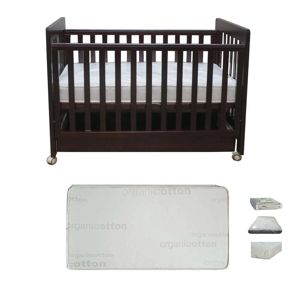 Babyworth Pioneer Cot  With Drawer Option With Mattress - Babyworth