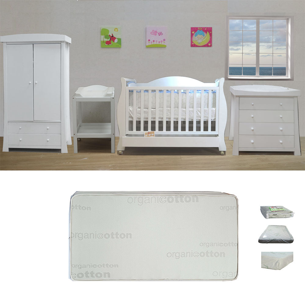 Babyworth Royal Sleigh Cot Change Table Chest Robe - Babyworth