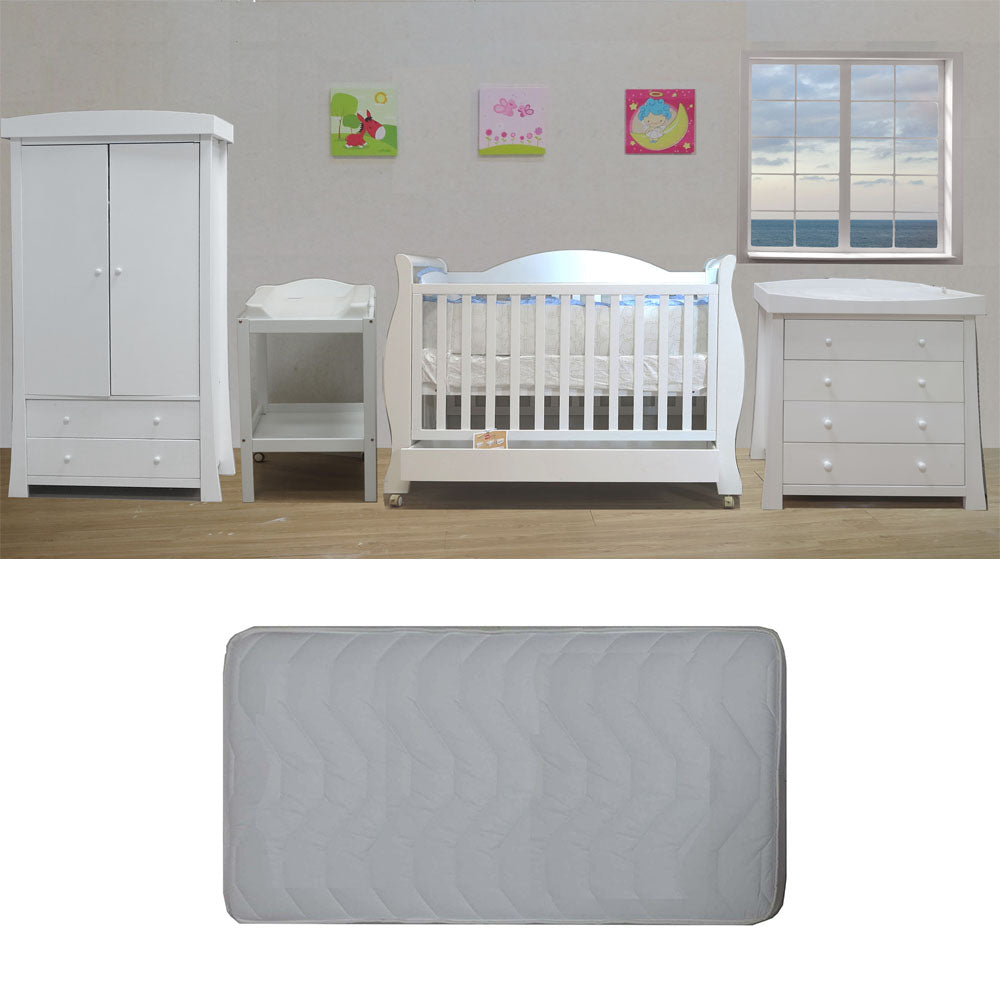 Babyworth Royal Sleigh Cot Change Table Chest Robe - Babyworth