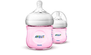 Philips Avent Natural baby bottle 125ml pink 2pk SCF031 /27 - Babyworth