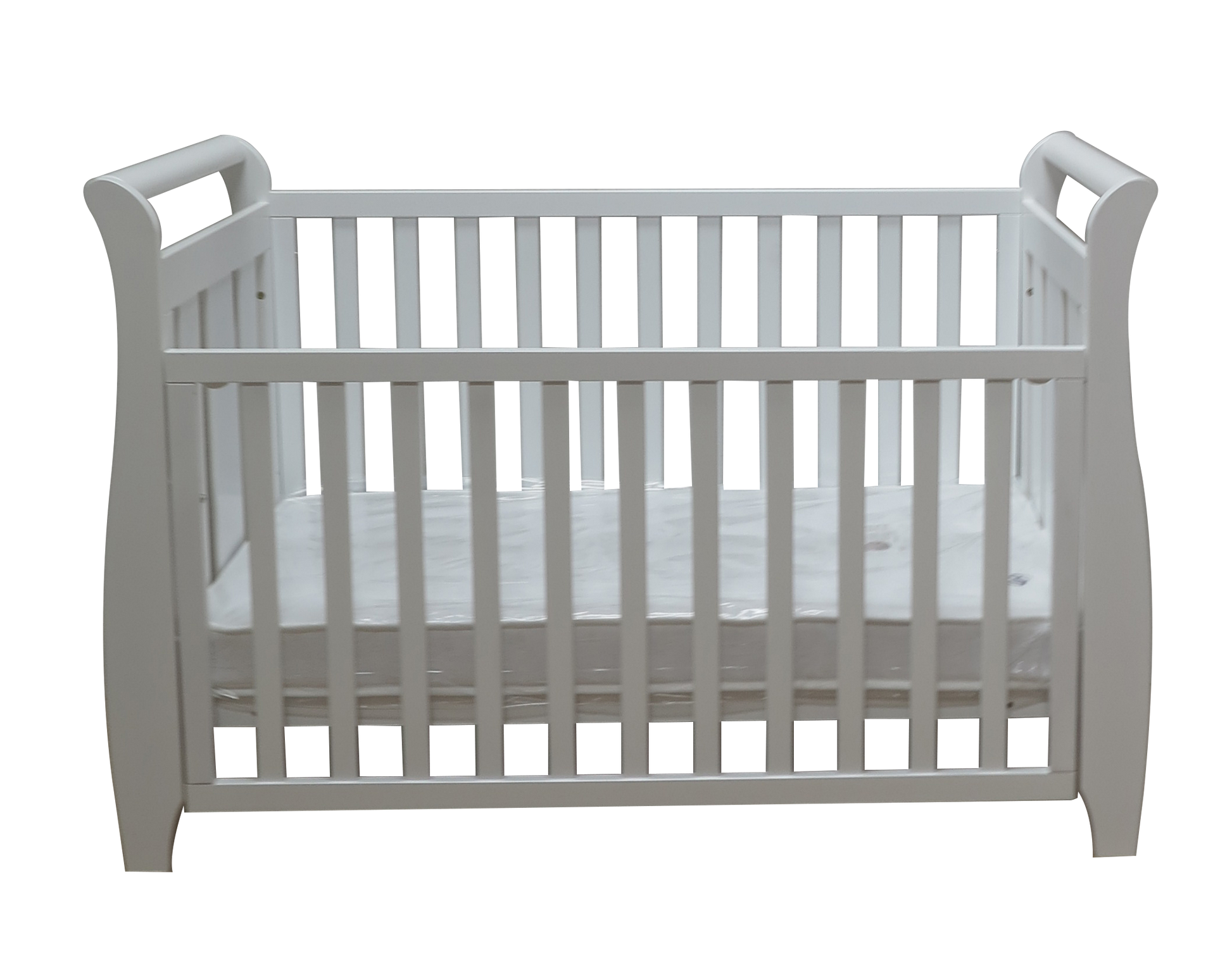 Babyworth Urban Sleigh Cot Optioned With Mattress - Babyworth
