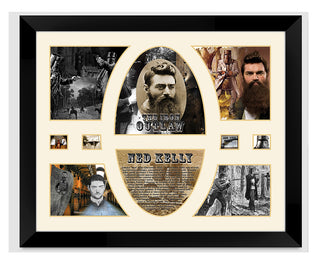 Limited Edition NED KELLY WHITE BOARDER Artworks for Print/Poster, Framed Print, Stretched Canvas, Stretched Canvas With Float Frame - Babyworth
