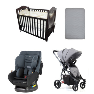 Babyworth B2N Classic Cot+Mother's Choice Adore Car Seat+Valco Baby Ultra Snap Pram+Mattress Package - Babyworth