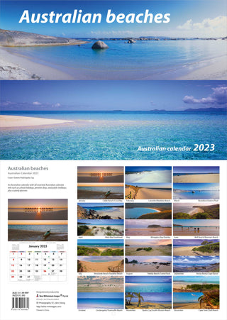 Australian Beaches - wall calendar 2023 - Babyworth