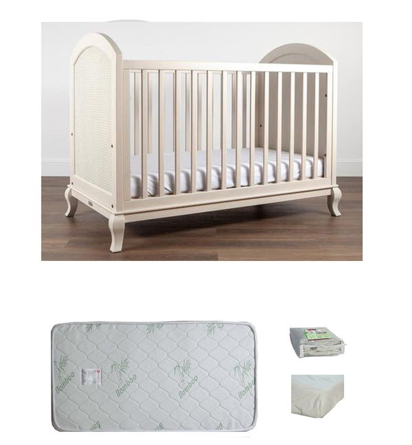 Grotime  Marseille   Cot  Baby Bed with Mattress - Babyworth