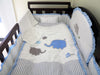 Babyworth  Cot Bedding Set With Blanket & Sheets & Bumper & Pillar Blue - Babyworth