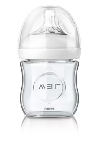 Philips Avent Natural glass baby bottle 120ml single SCF051/17 - Babyworth