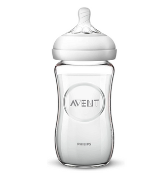 Philips Avent Natural glass baby bottle 240ml SCF053/17 - Babyworth