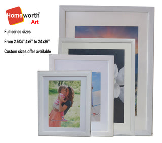Homeworth   Photo Frames Certificate Frames A4 A3 A2 4X6 5X7 8X10 11X14 12X16 16X20 20X24 White Color - Babyworth