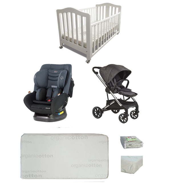 Babyworth Classic Cot+Luxi Pram+Mother's Choice Adore Car Seat+Mattress Package - Babyworth