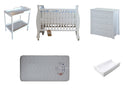 Babyworth Sleigh Cot with Mattress, Chest and Change Table with Pad Package - Babyworth