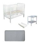 Childcare  Bristol Cot With Mattress and Change Table with Pad Package - Babyworth