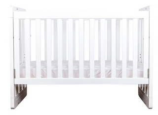 Grotime  Rollover Trend Cot White Baby Bed with Mattress - Babyworth