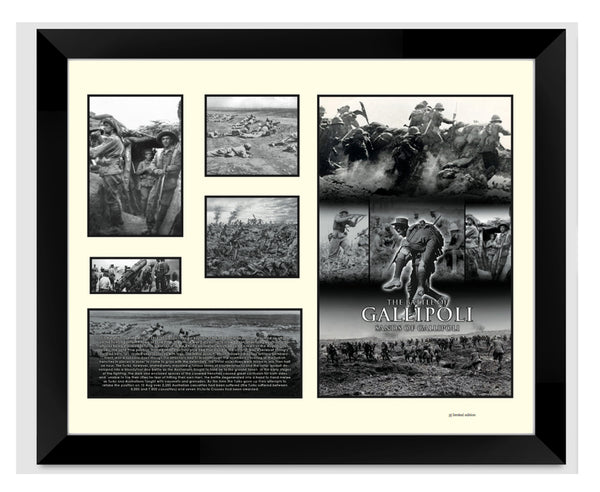 Limited Edition GALLIPOLI WHITE BOARDER Artworks for Print/Poster, Framed Print, Stretched Canvas, Stretched Canvas With Float Frame - Babyworth