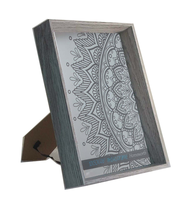 Homeworth Picture Frame Angled Series For Photo Size 4x6",5x7",6x8",8x10",11x14", A4 Grey - Babyworth