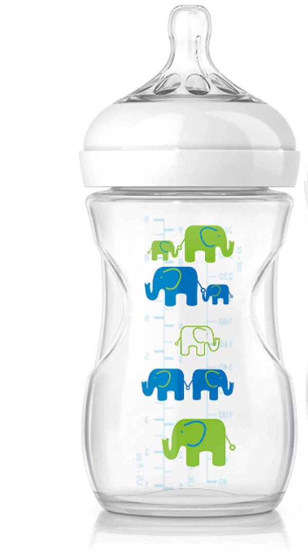 Philips Avent Natural Baby Feeding Bottle 260ml 1m+ Elephant - Babyworth